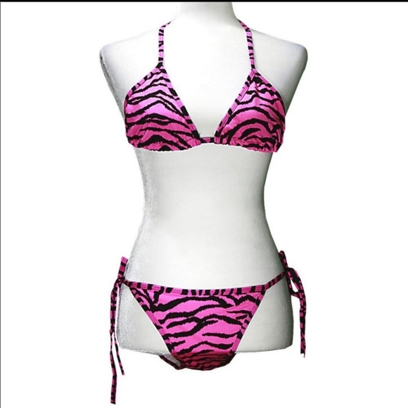 🙋🍍 Classic String Bikini OS Zebra Animal Print - Picture 2 of 3